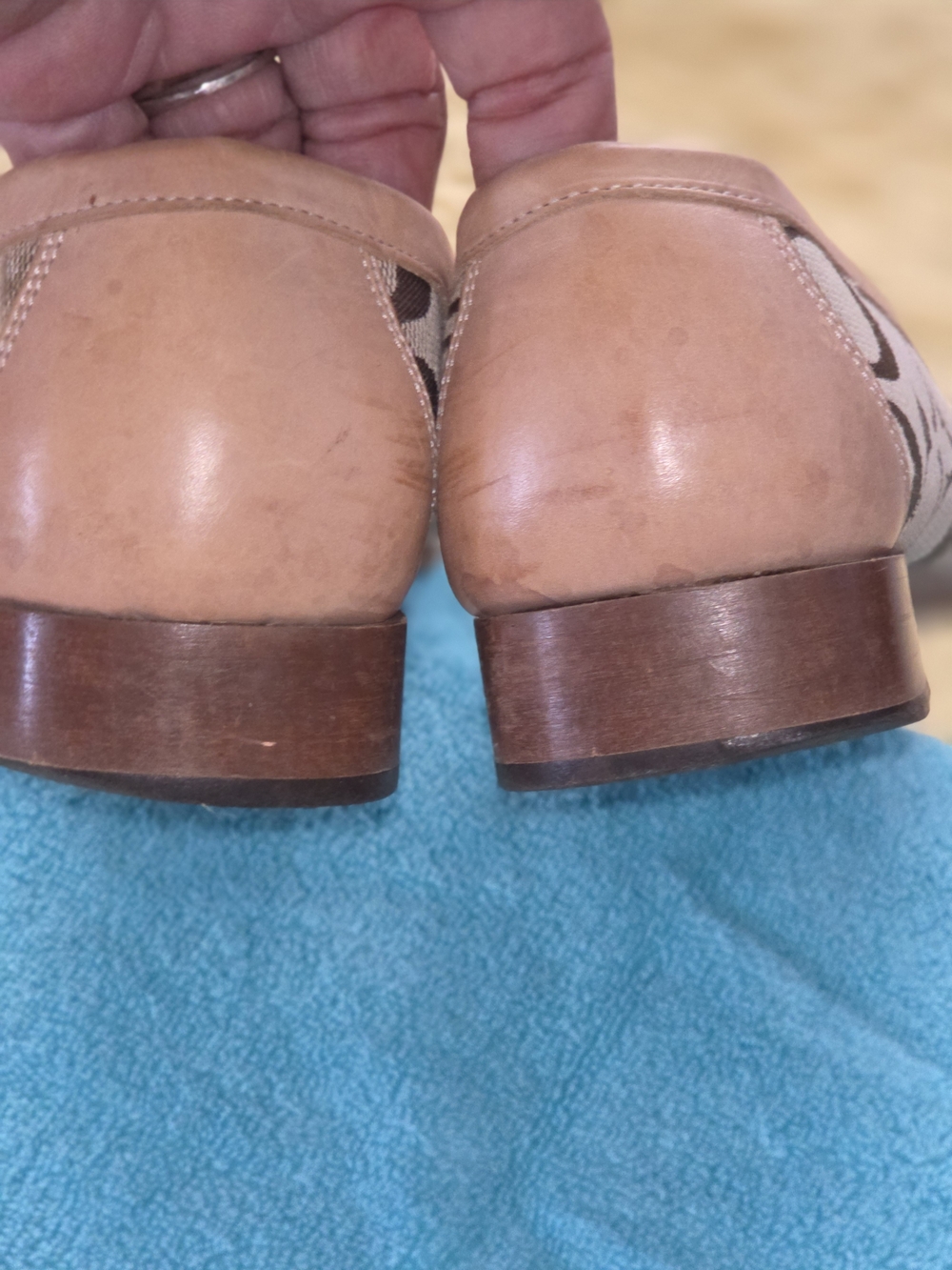 Coach Signature Canvas Loafers in Brown and Tan - Picture 6 of 8